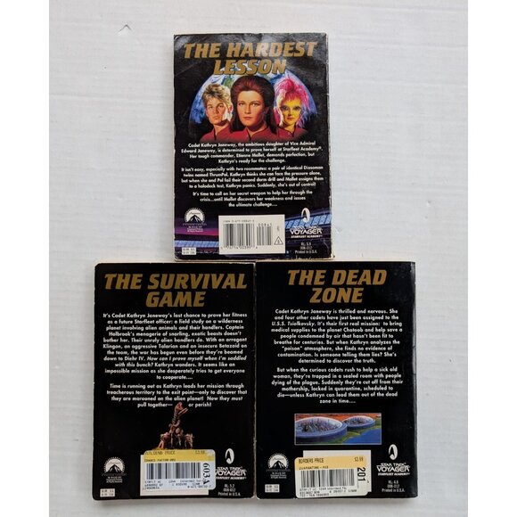 Star Trek Voyager Starfleet Academy Books 1 2 3 Paperback Vintage SIGNED READ - Picture 3 of 7